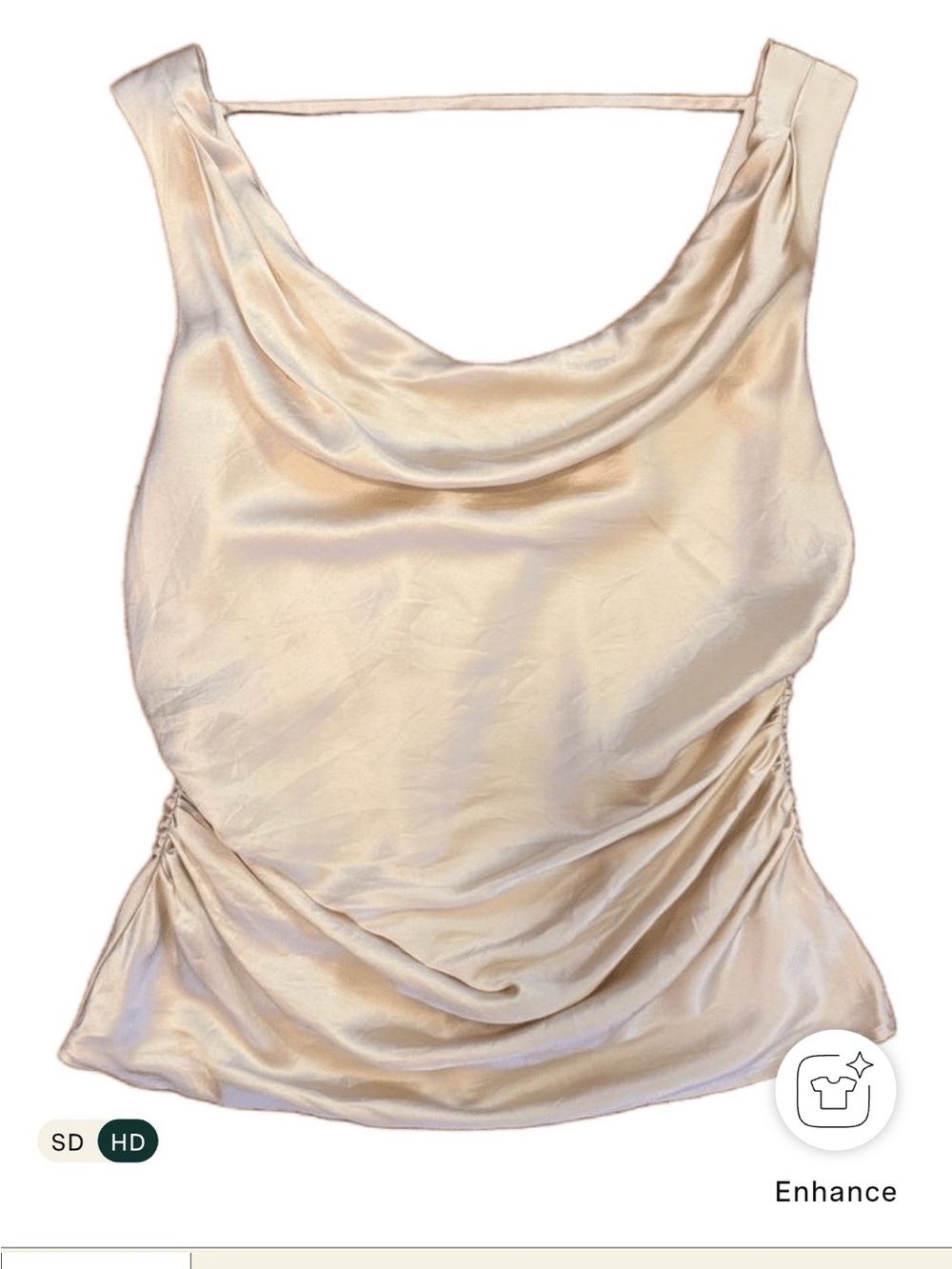 Reformation Silk Cowl Neck Camisole Cream flor di latte like new 6